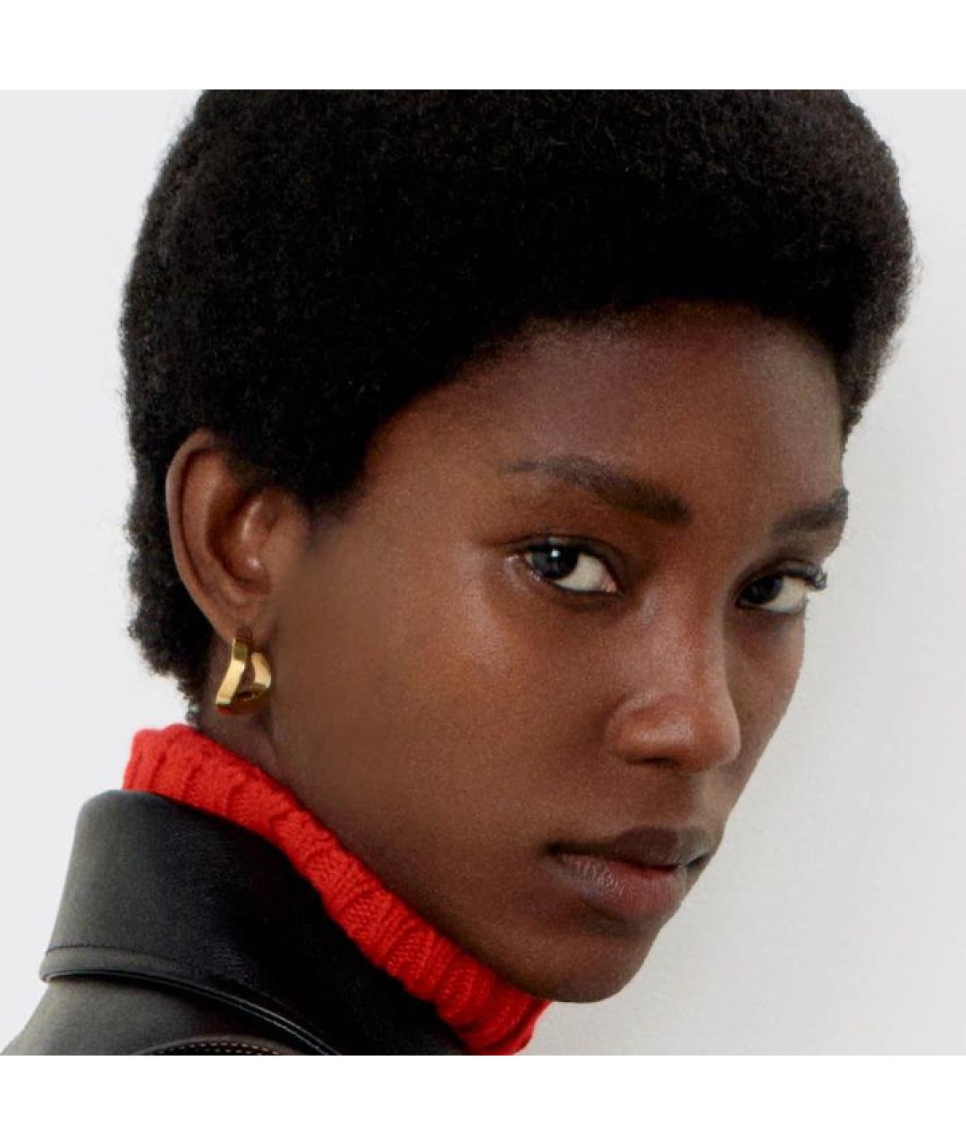 CELINE Золотые латунные серьги, фото 2