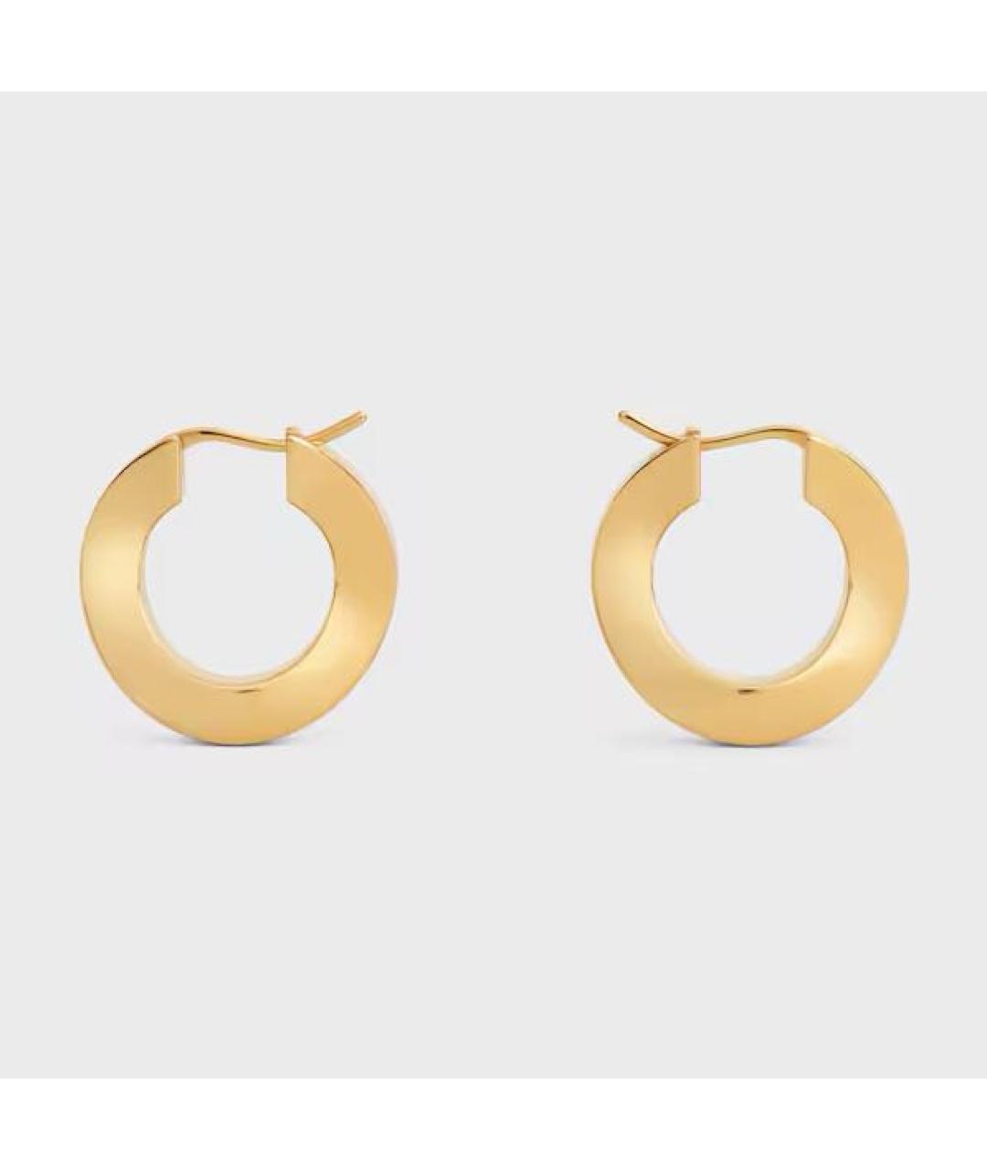 CELINE Золотые латунные серьги, фото 5