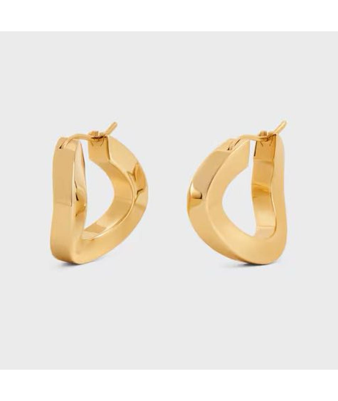 CELINE Золотые латунные серьги, фото 3