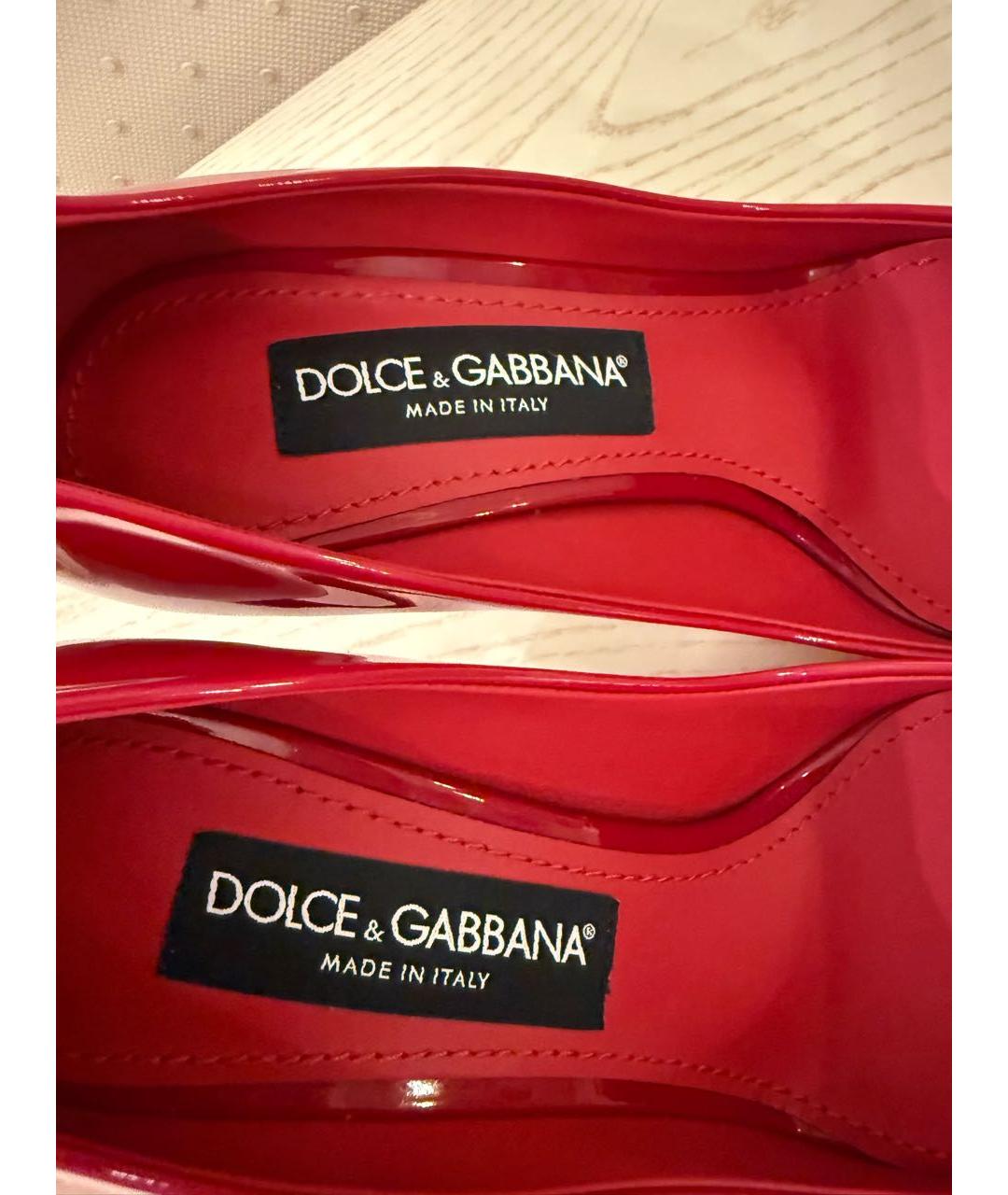 DOLCE&GABBANA Красные туфли из лакированной кожи, фото 3