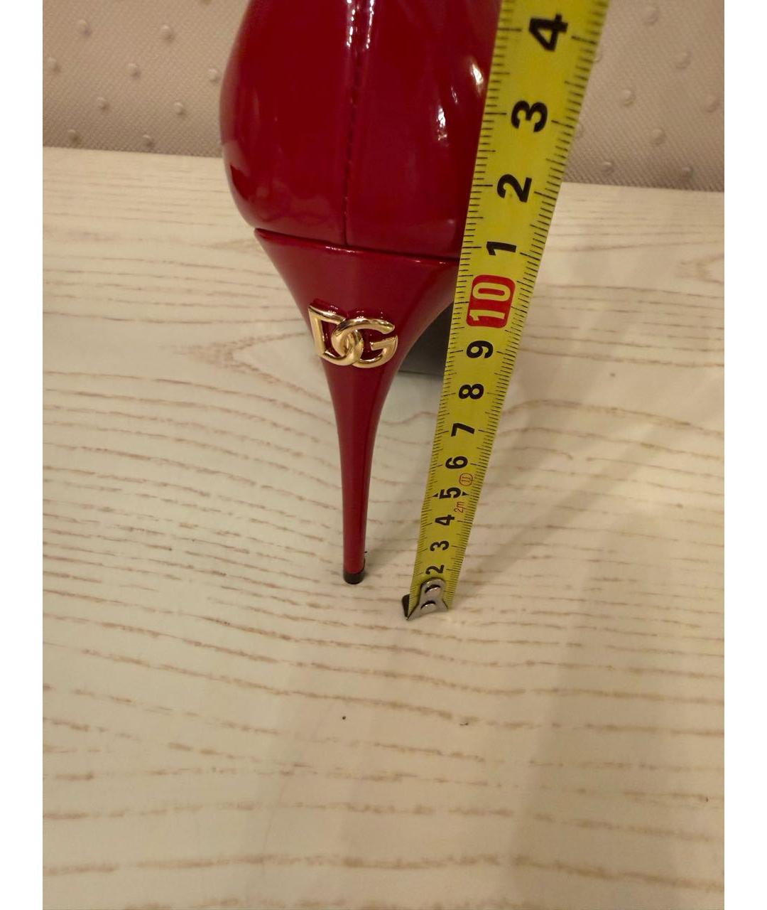 DOLCE&GABBANA Красные туфли из лакированной кожи, фото 8