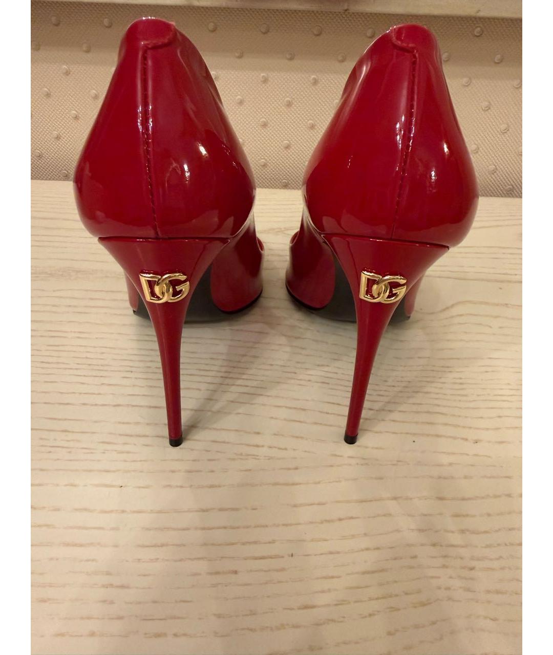 DOLCE&GABBANA Красные туфли из лакированной кожи, фото 4
