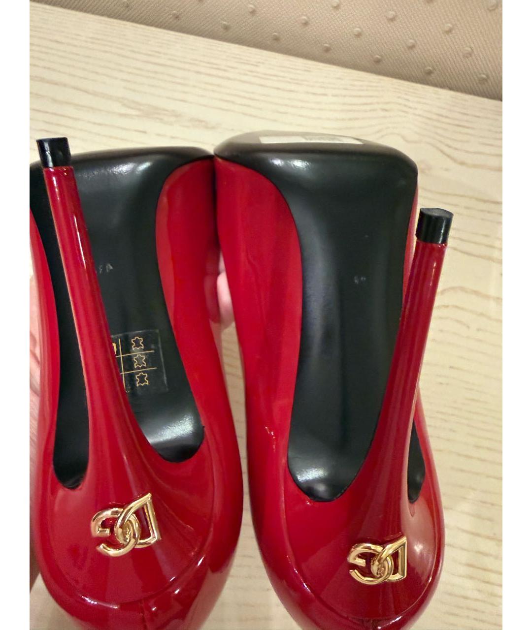 DOLCE&GABBANA Красные туфли из лакированной кожи, фото 6