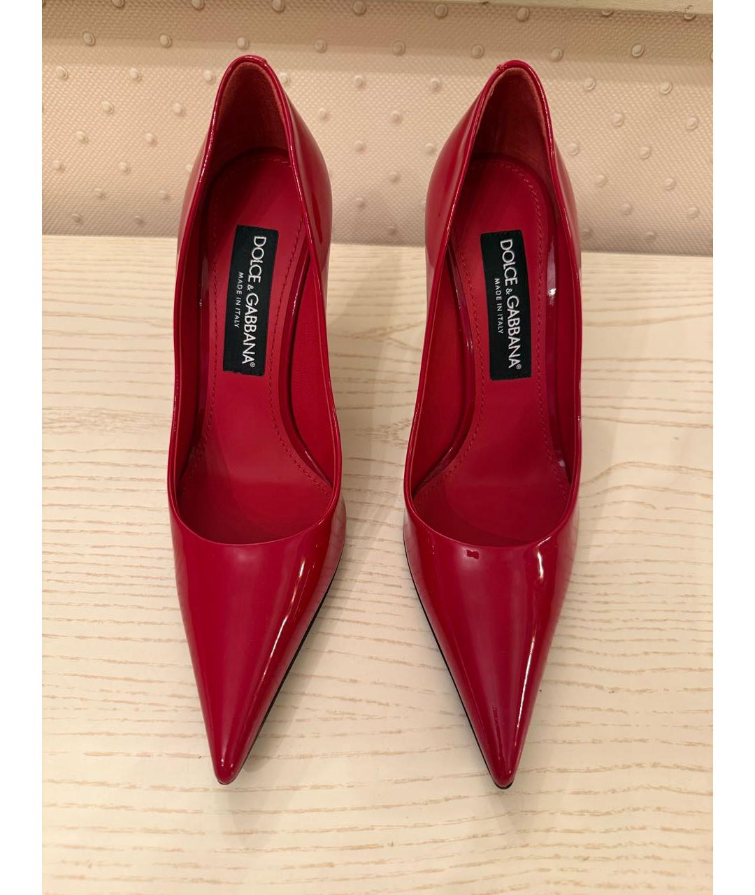 DOLCE&GABBANA Красные туфли из лакированной кожи, фото 2