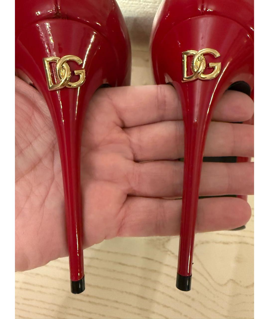 DOLCE&GABBANA Красные туфли из лакированной кожи, фото 5