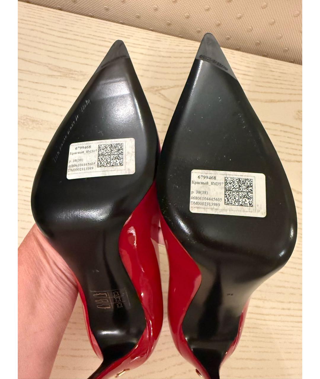 DOLCE&GABBANA Красные туфли из лакированной кожи, фото 7