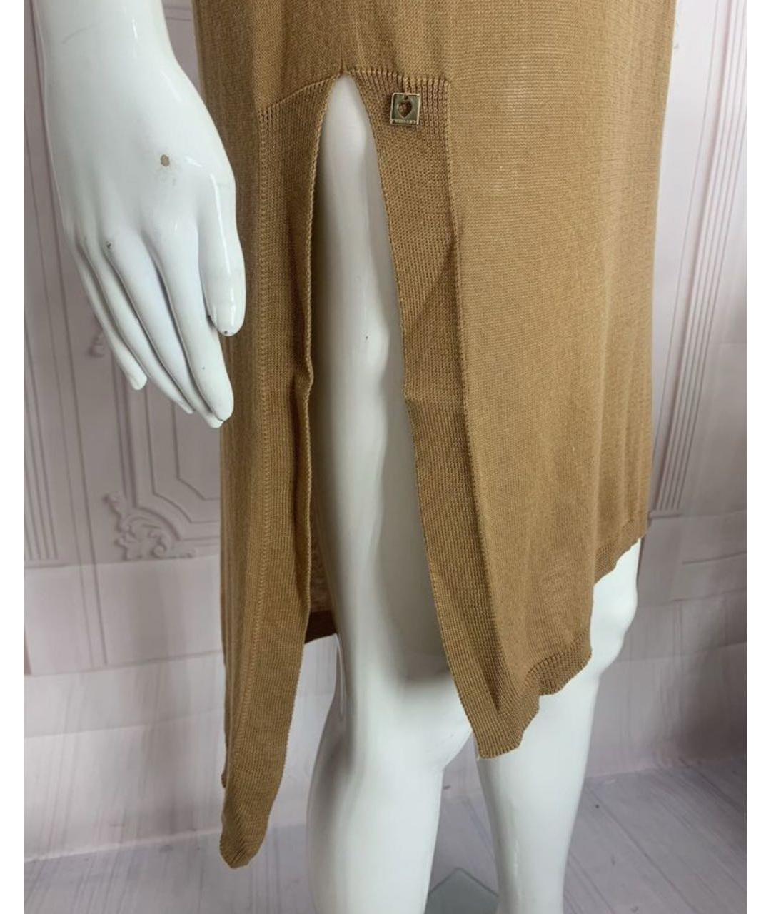 TWIN-SET Бежевое хлопковое повседневное платье, фото 7