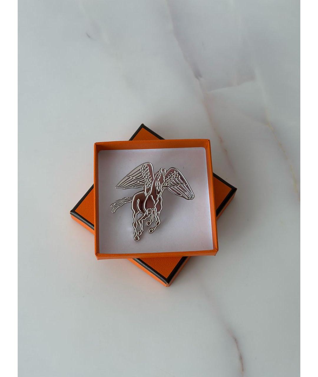 HERMES Серебряная металлическая булавка / брошь, фото 3