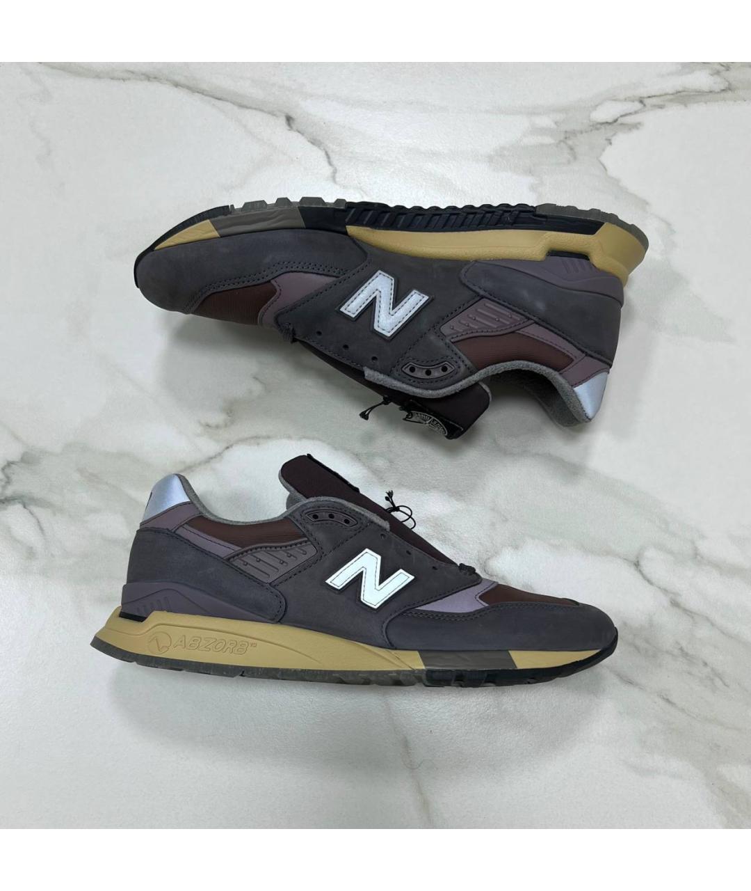 STONE ISLAND Бордовые кожаные низкие кроссовки / кеды, фото 4