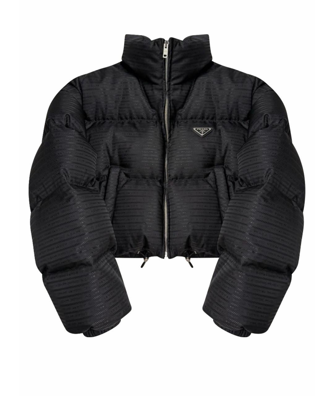 PRADA Черный полиэстеровый пуховик, фото 1