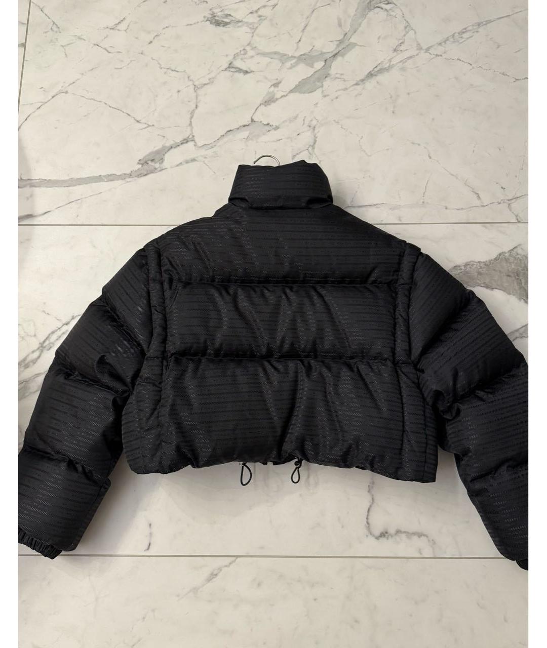 PRADA Черный полиэстеровый пуховик, фото 5