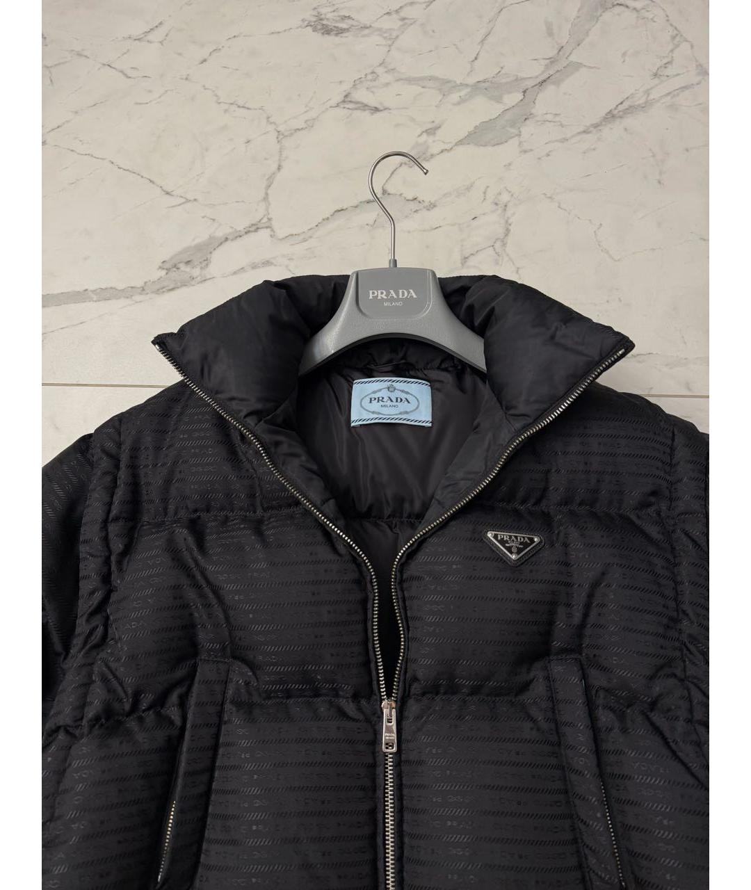PRADA Черный полиэстеровый пуховик, фото 7