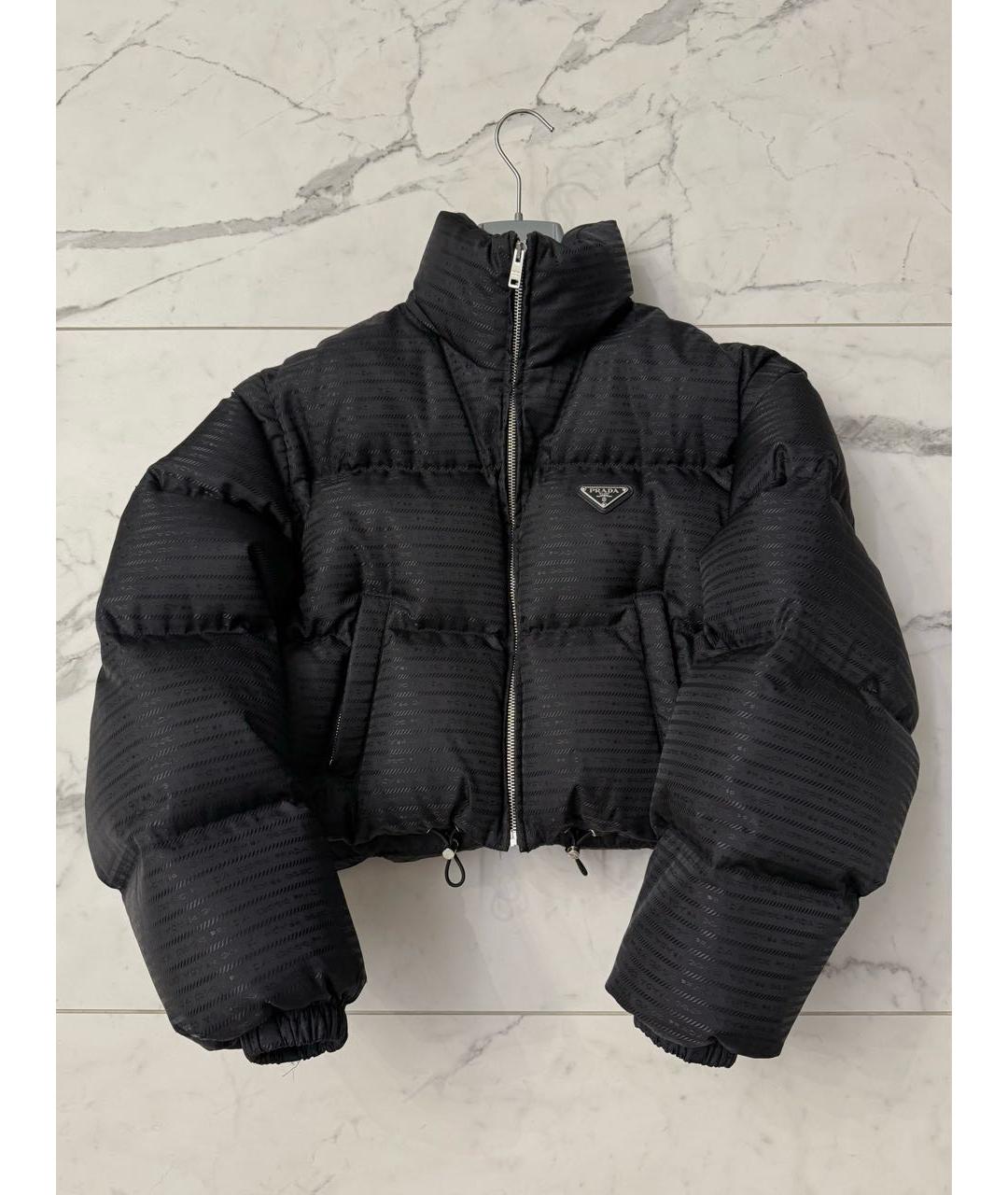 PRADA Черный полиэстеровый пуховик, фото 9
