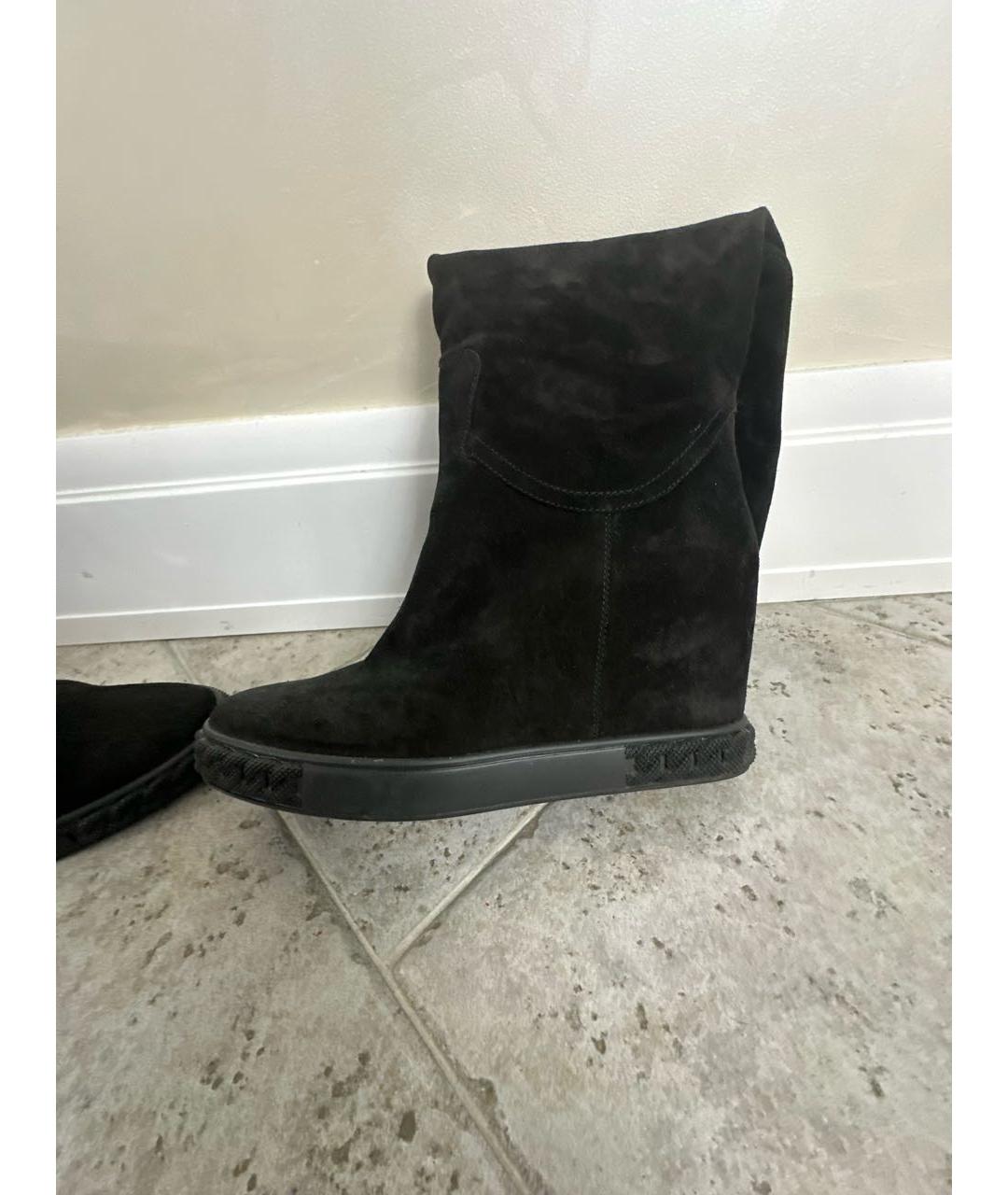 CASADEI Черные замшевые сапоги, фото 7