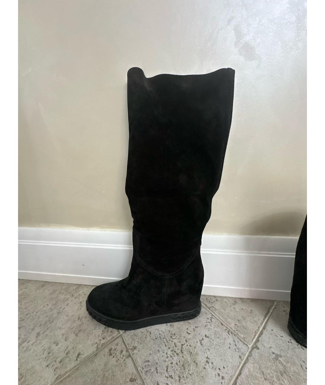 CASADEI Черные замшевые сапоги, фото 8