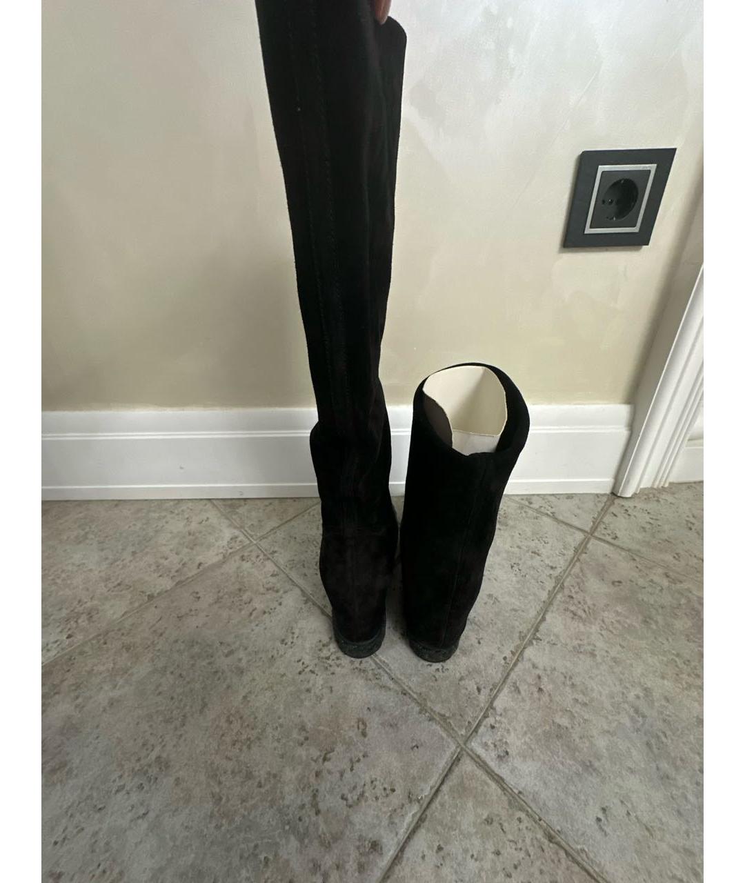 CASADEI Черные замшевые сапоги, фото 4