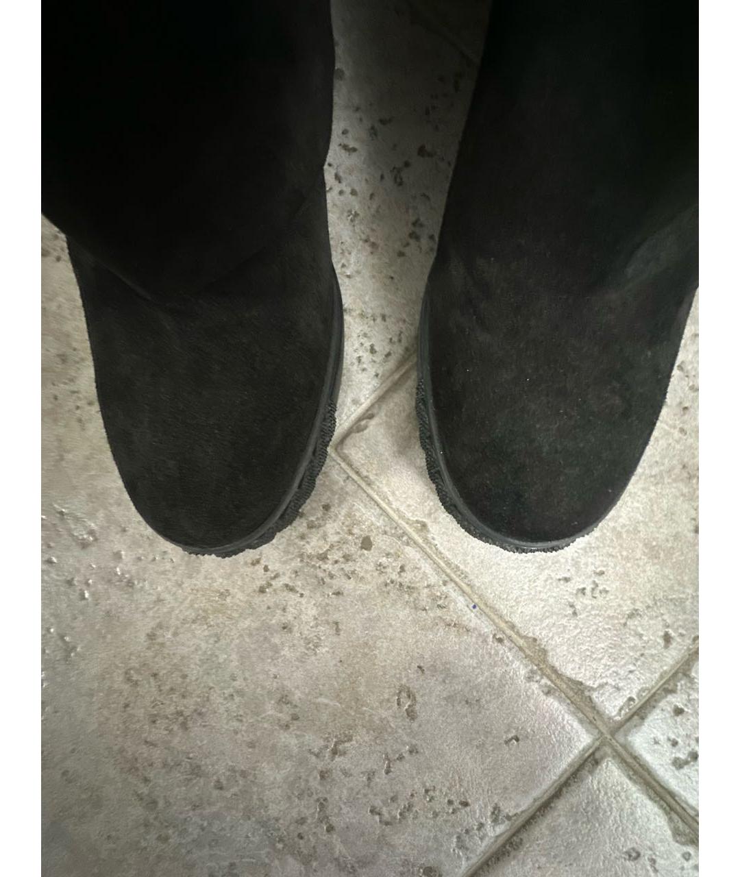 CASADEI Черные замшевые сапоги, фото 3