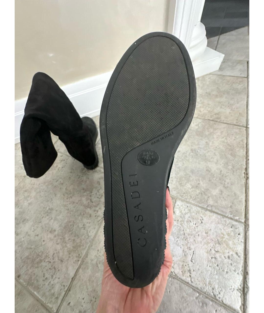 CASADEI Черные замшевые сапоги, фото 5