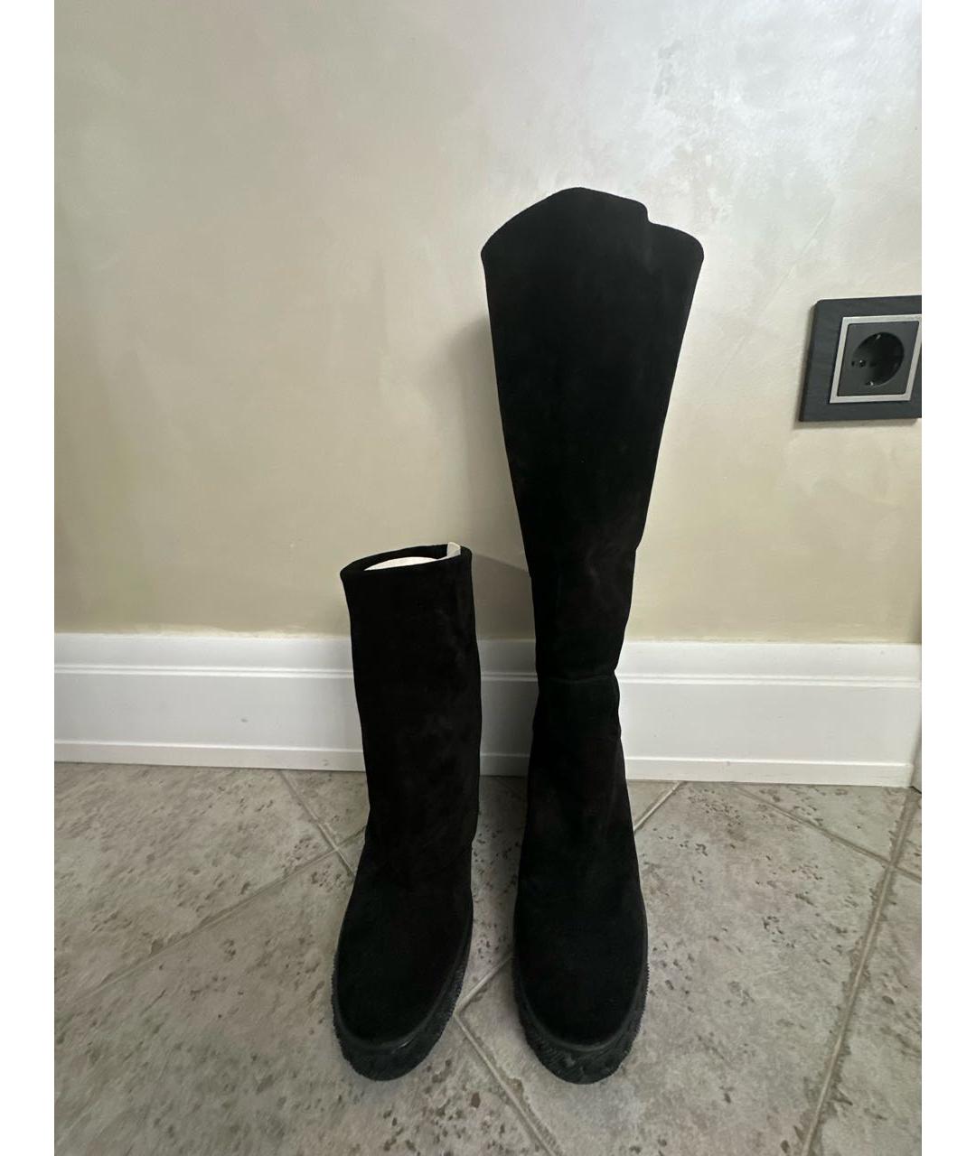 CASADEI Черные замшевые сапоги, фото 2