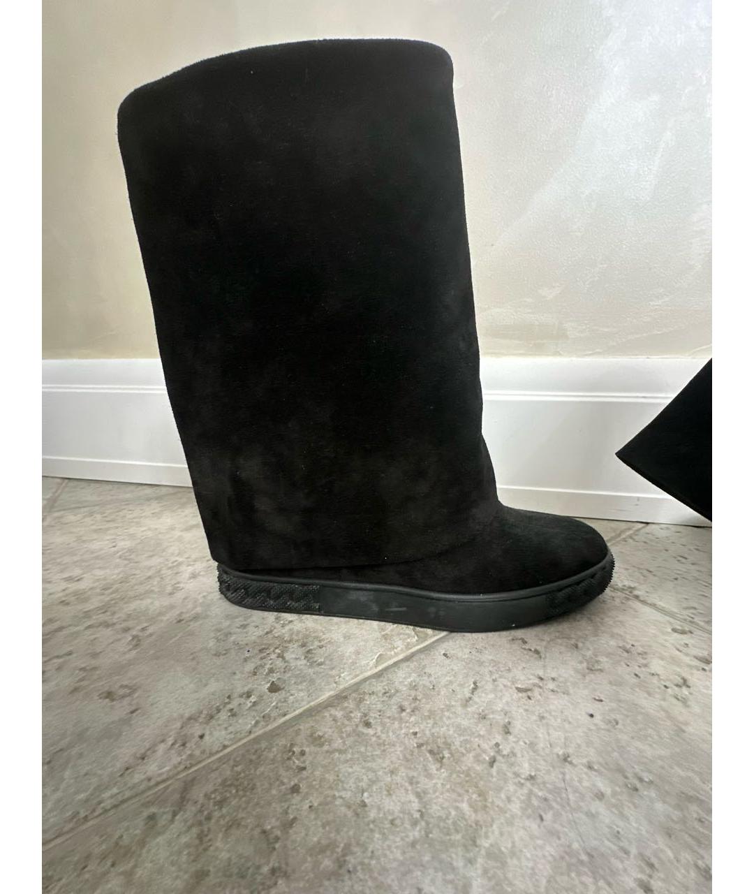 CASADEI Черные замшевые сапоги, фото 6