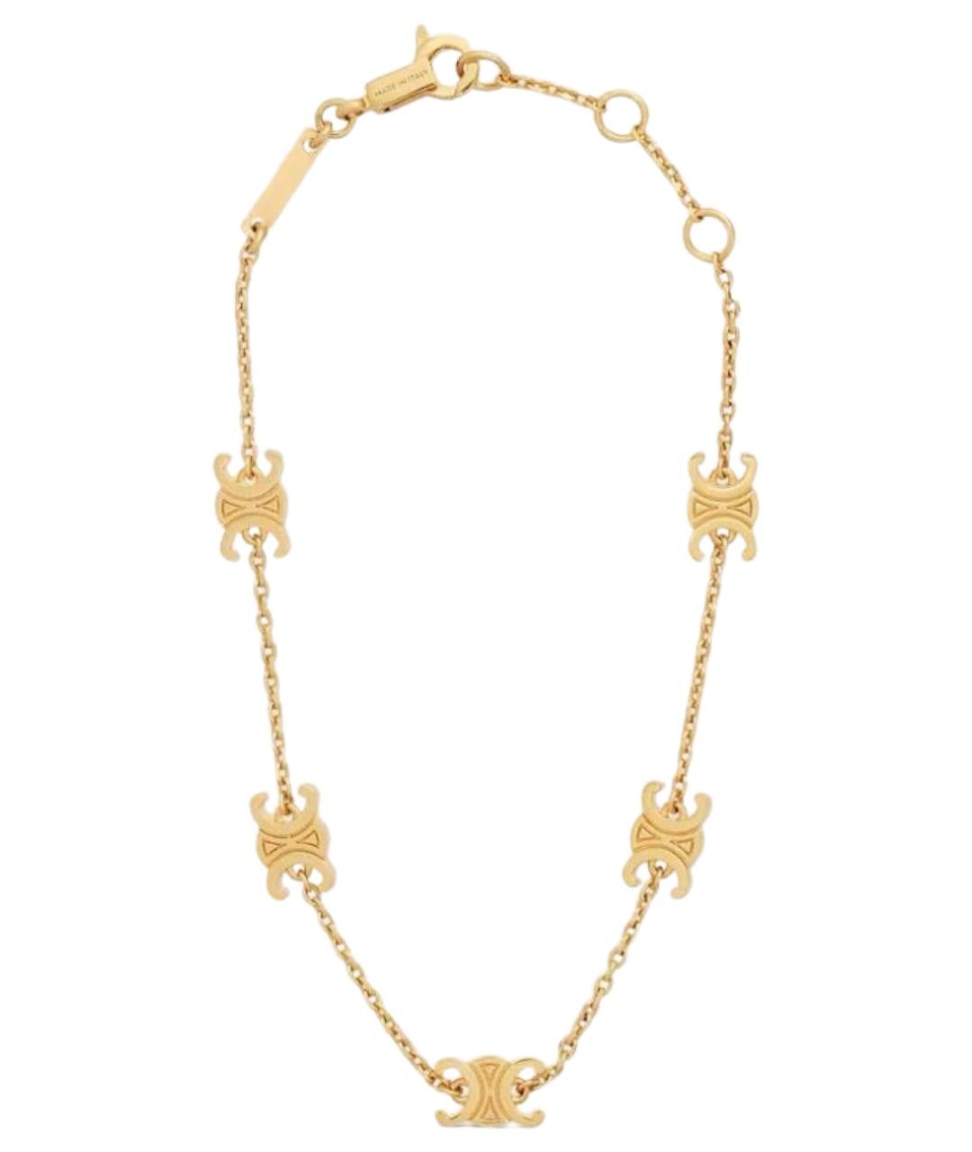 CELINE Золотой латунный браслет, фото 1