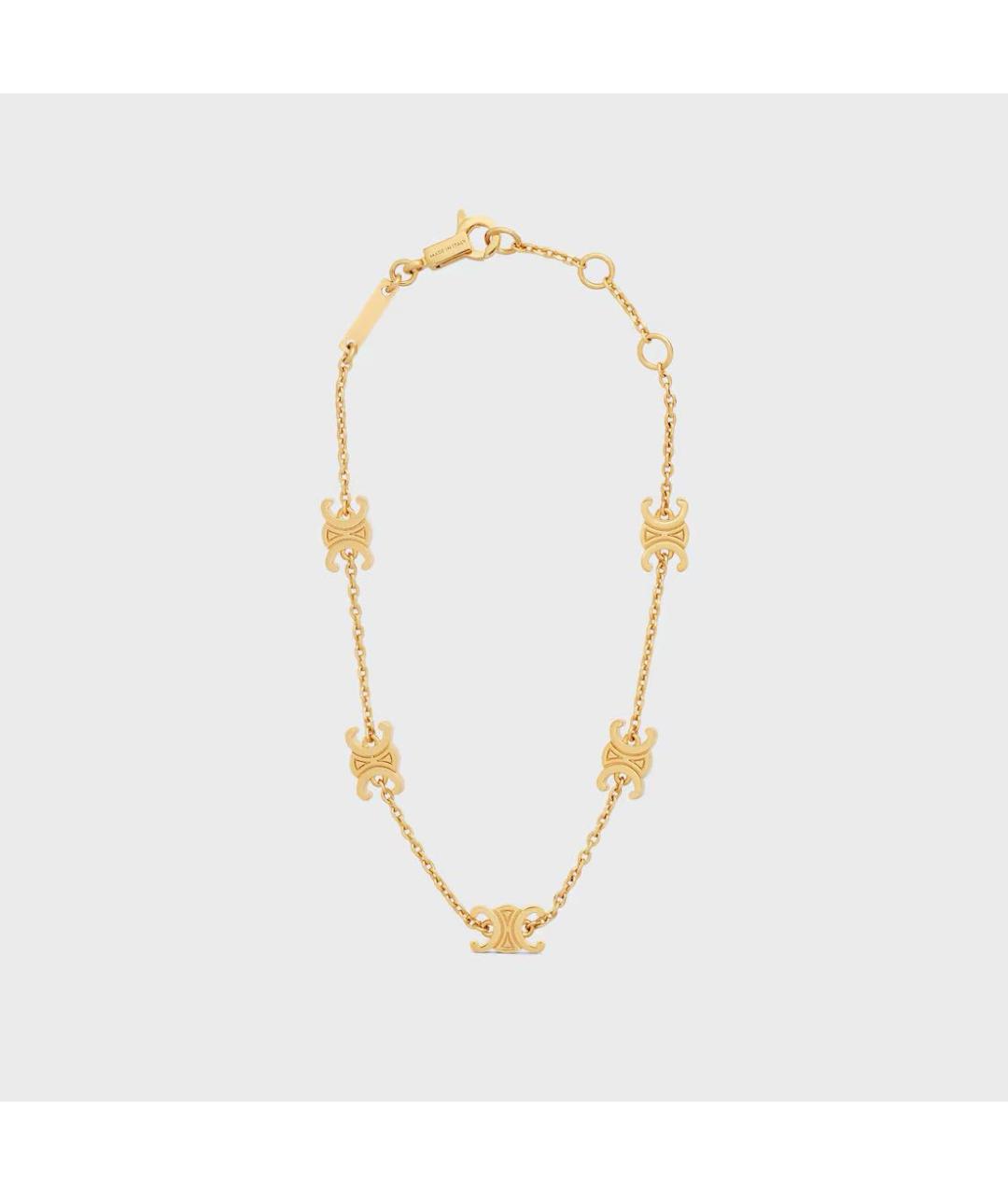 CELINE Золотой латунный браслет, фото 4