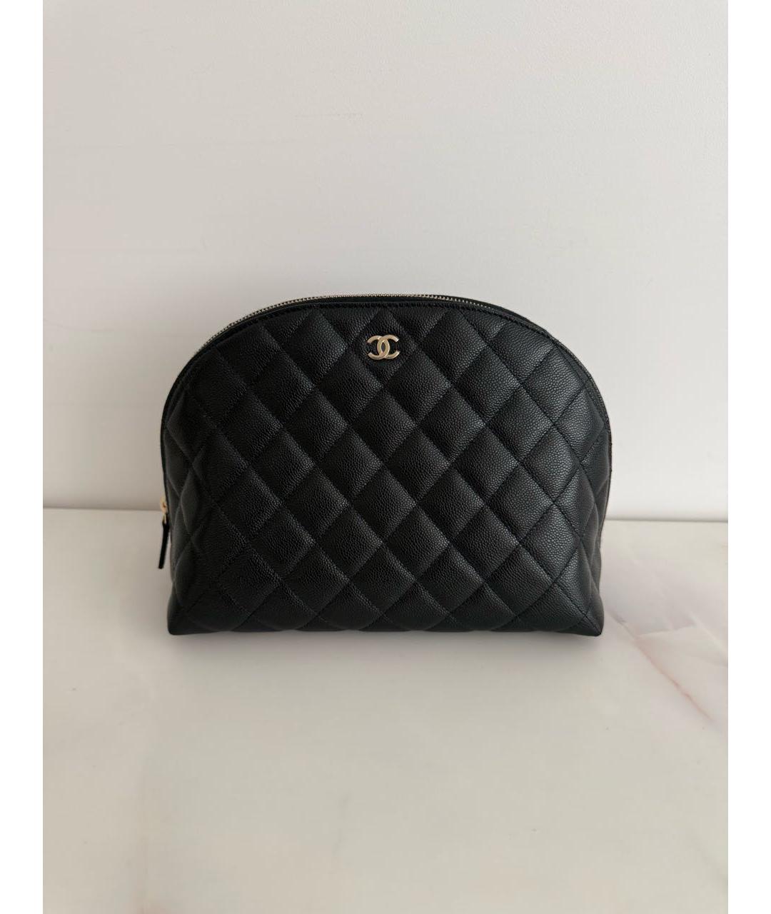CHANEL Черная кожаная косметичка, фото 2
