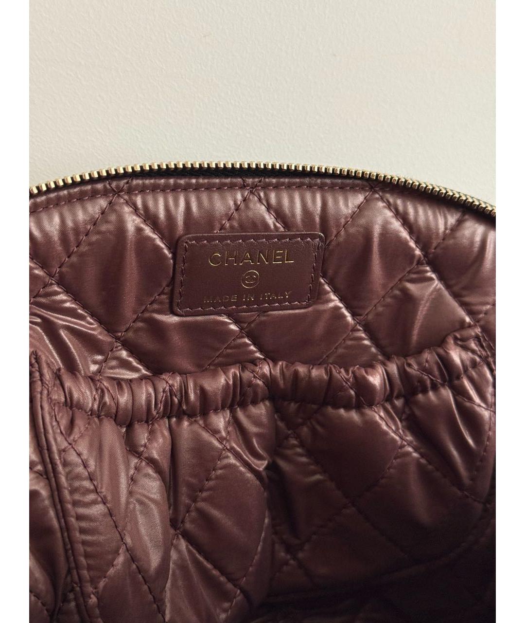 CHANEL Черная кожаная косметичка, фото 6