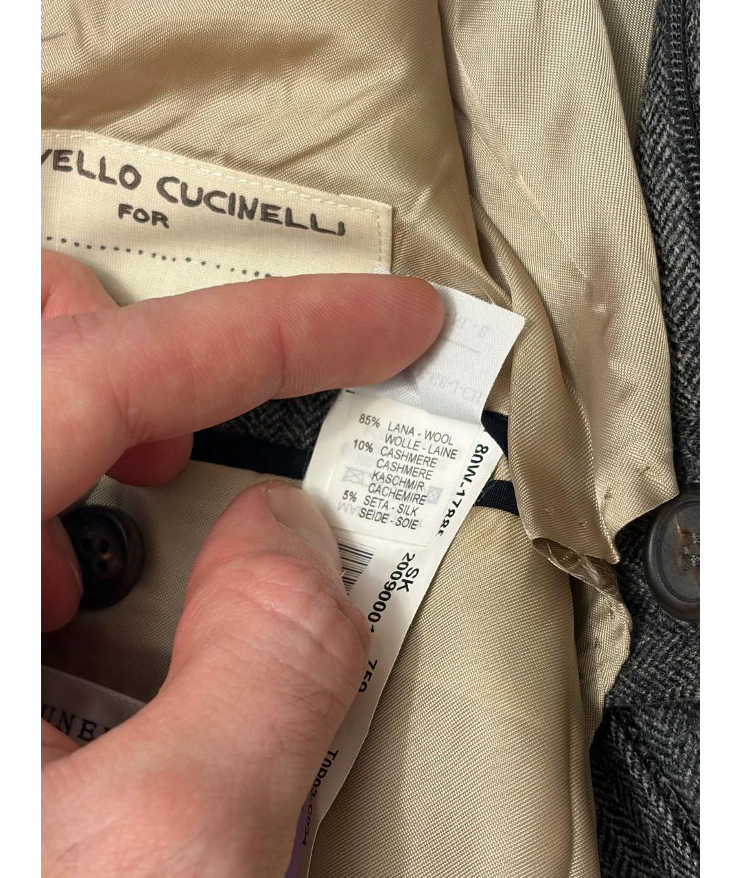 BRUNELLO CUCINELLI Серый классический костюм, фото 5