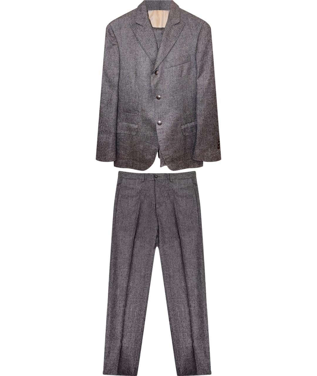 BRUNELLO CUCINELLI Серый классический костюм, фото 1