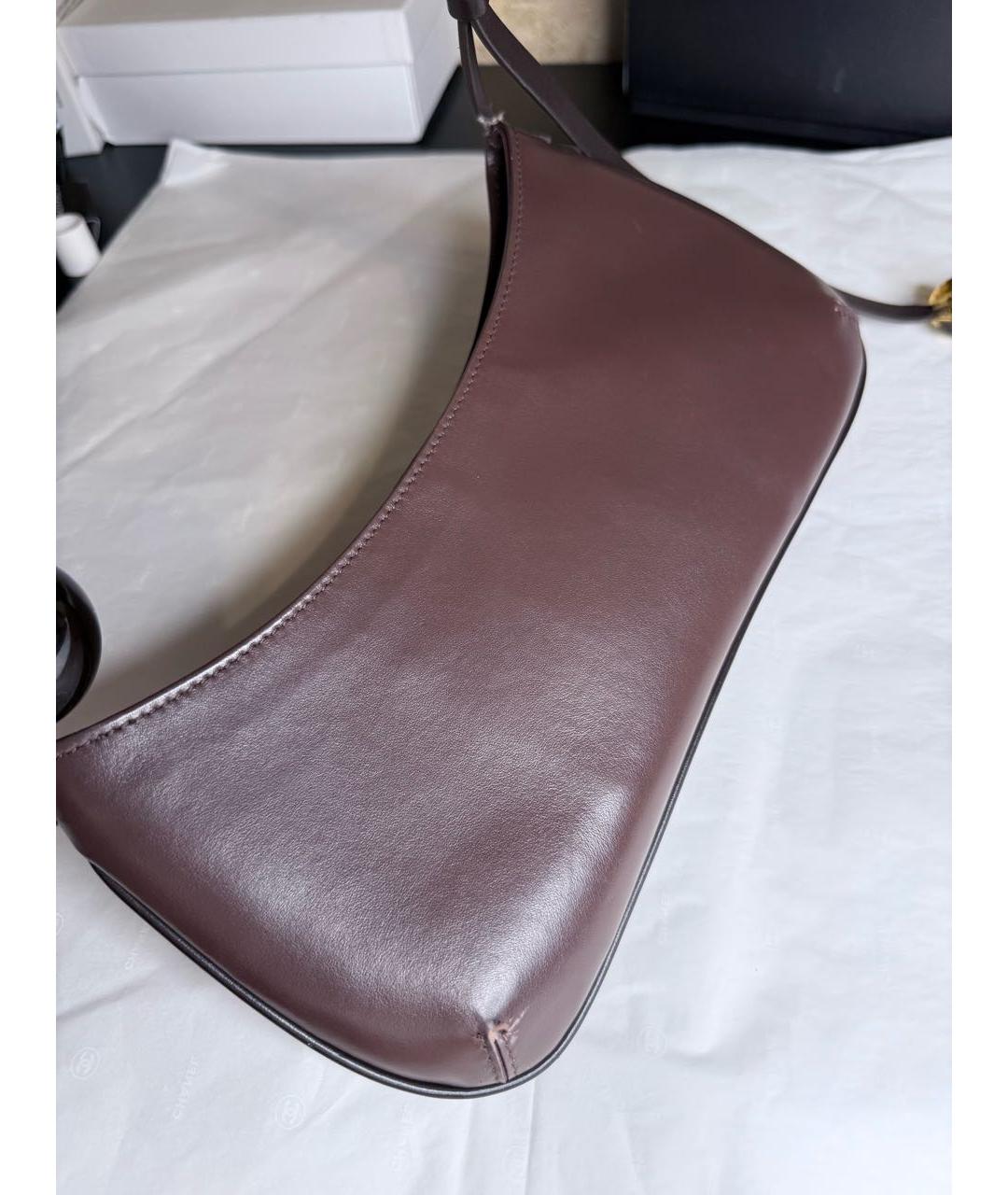 JACQUEMUS Коричневая кожаная сумка с короткими ручками, фото 3