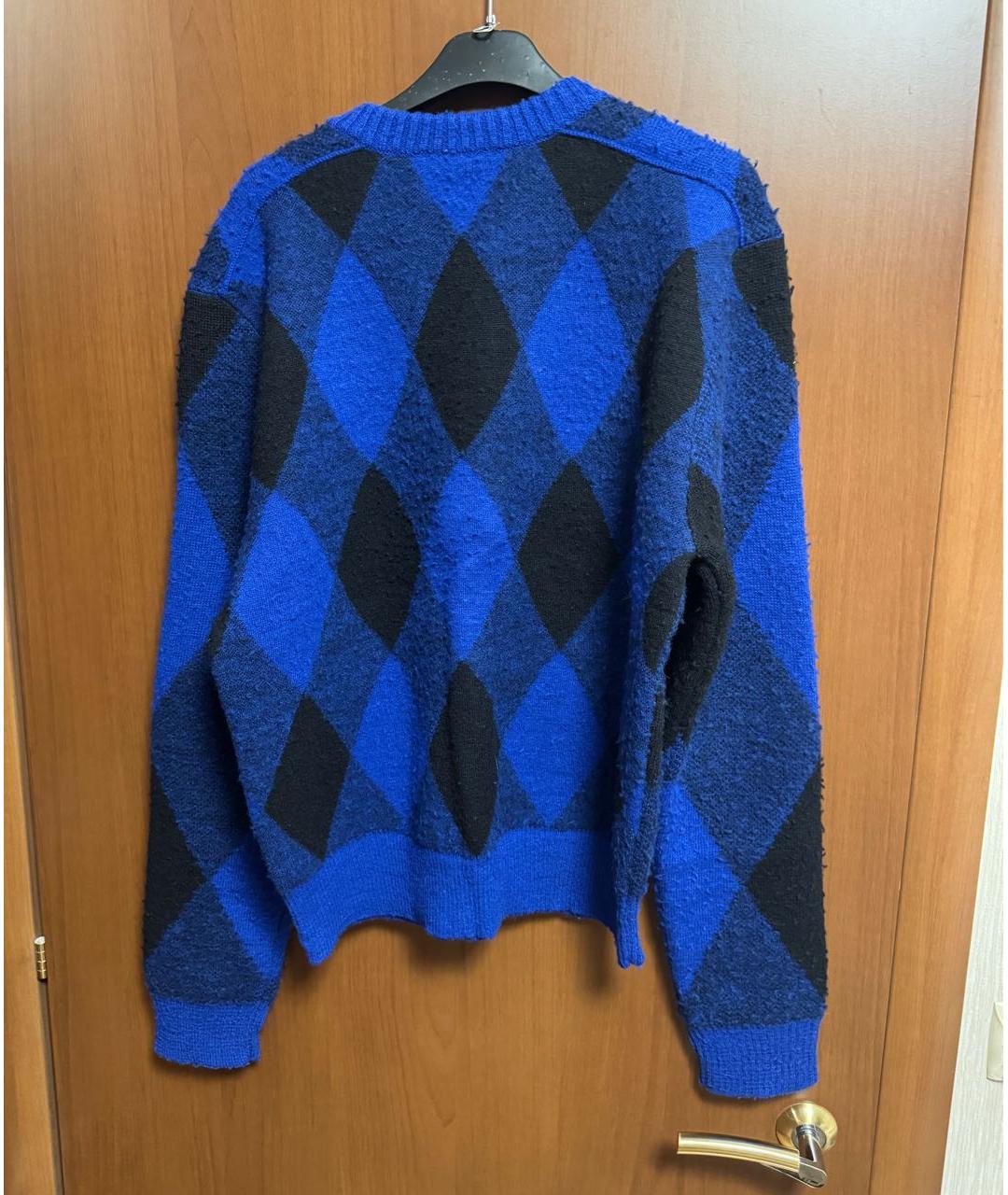 BURBERRY Синий шерстяной джемпер / свитер, фото 2