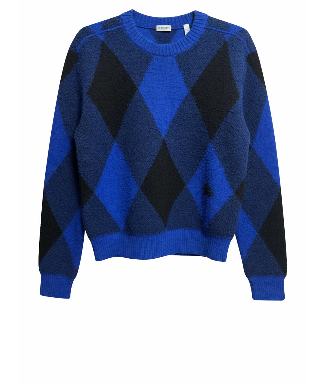 BURBERRY Синий шерстяной джемпер / свитер, фото 1
