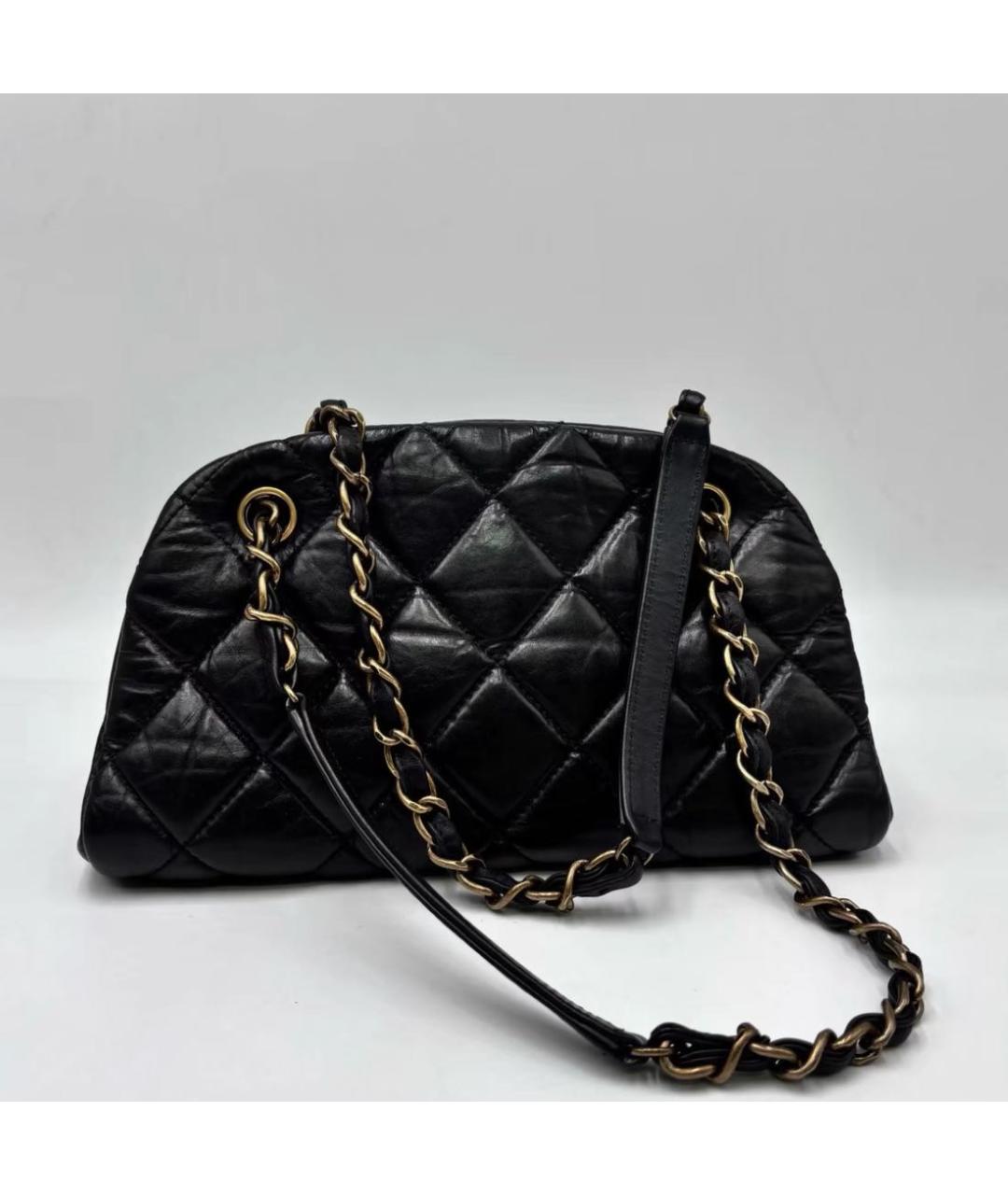 CHANEL Черная кожаная сумка через плечо, фото 3