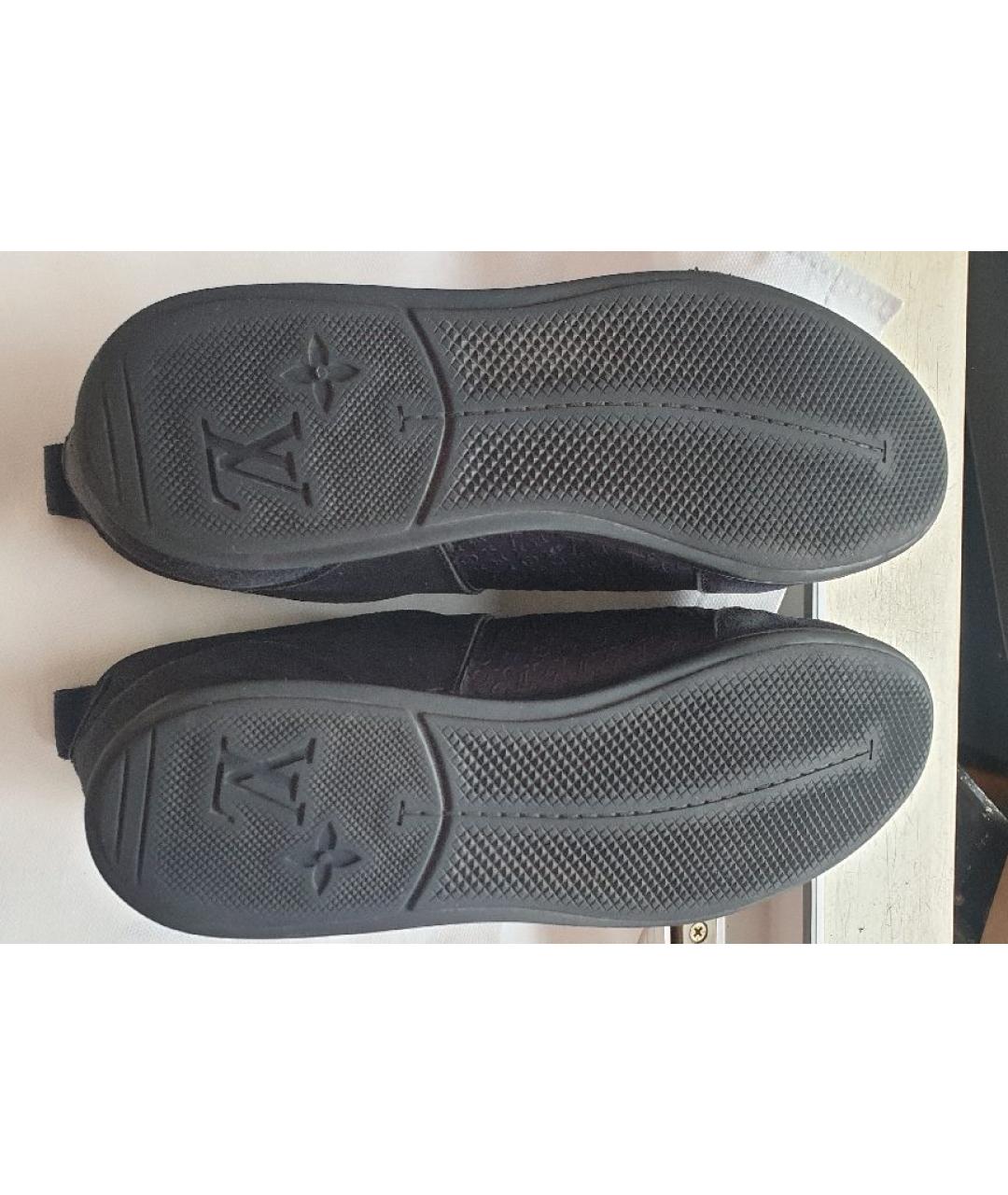 LOUIS VUITTON Черные кожаные кроссовки, фото 8