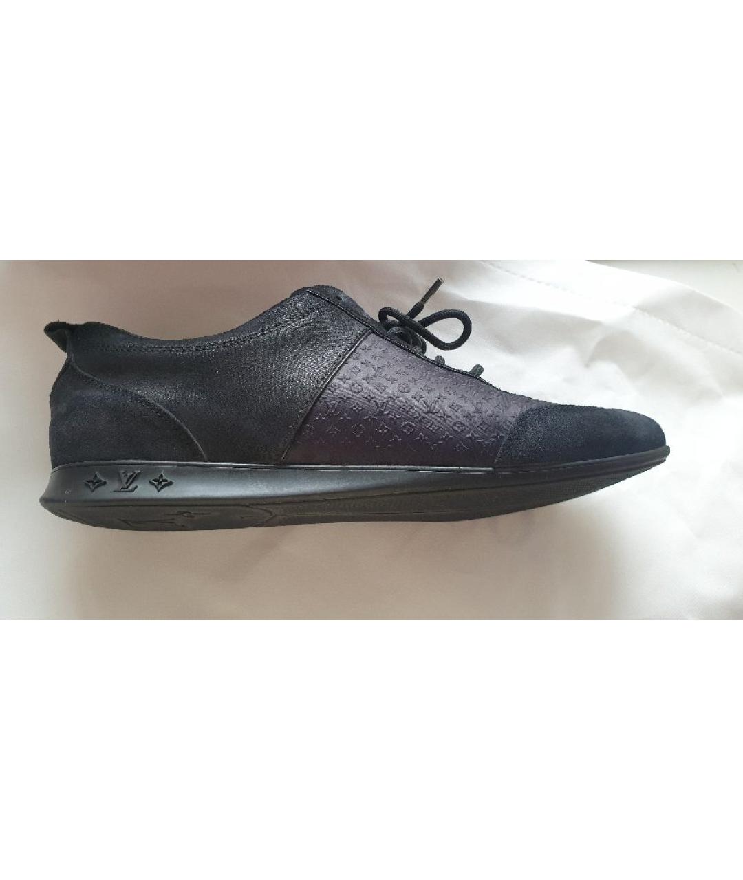 LOUIS VUITTON Черные кожаные кроссовки, фото 6