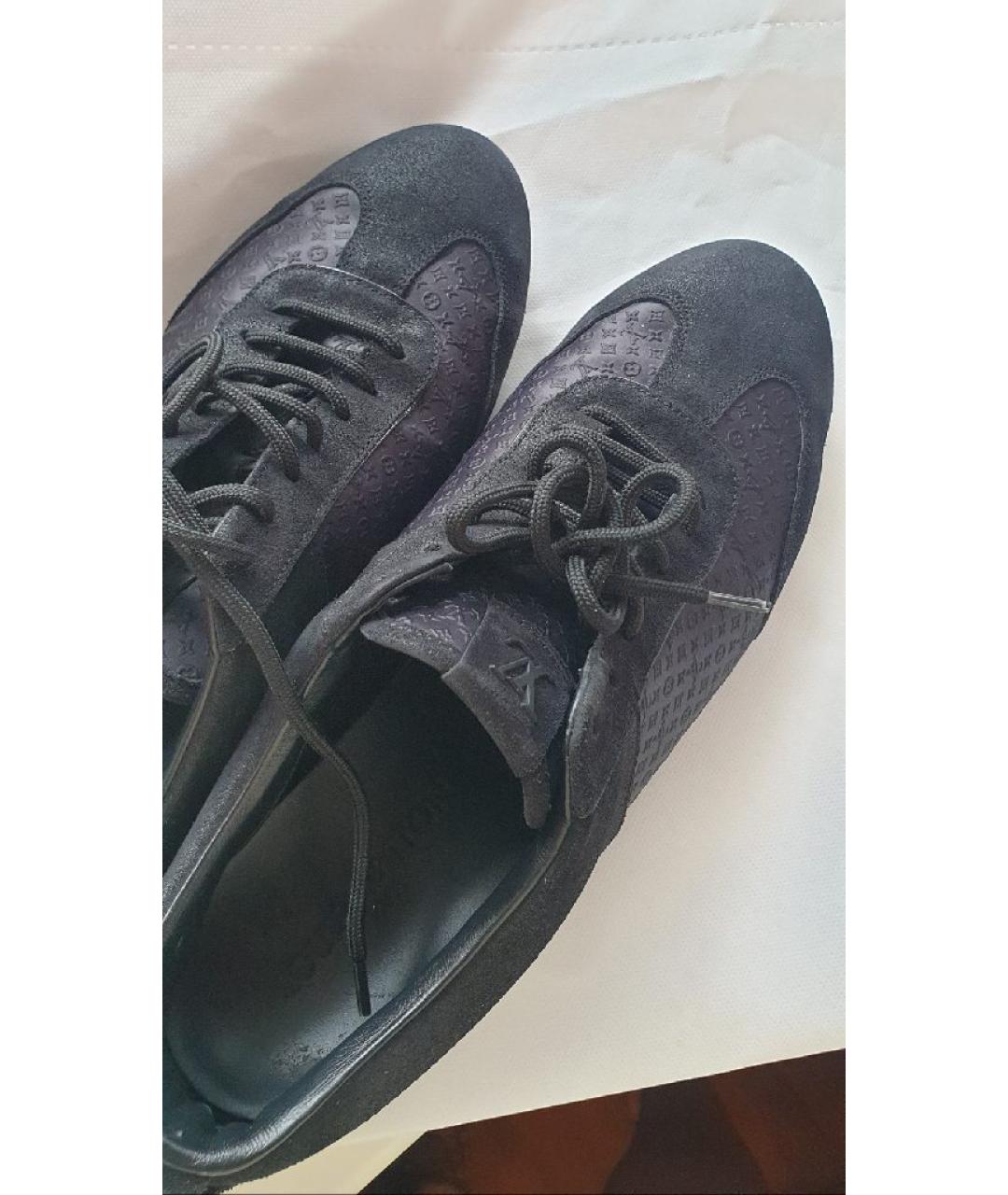 LOUIS VUITTON Черные кожаные кроссовки, фото 5