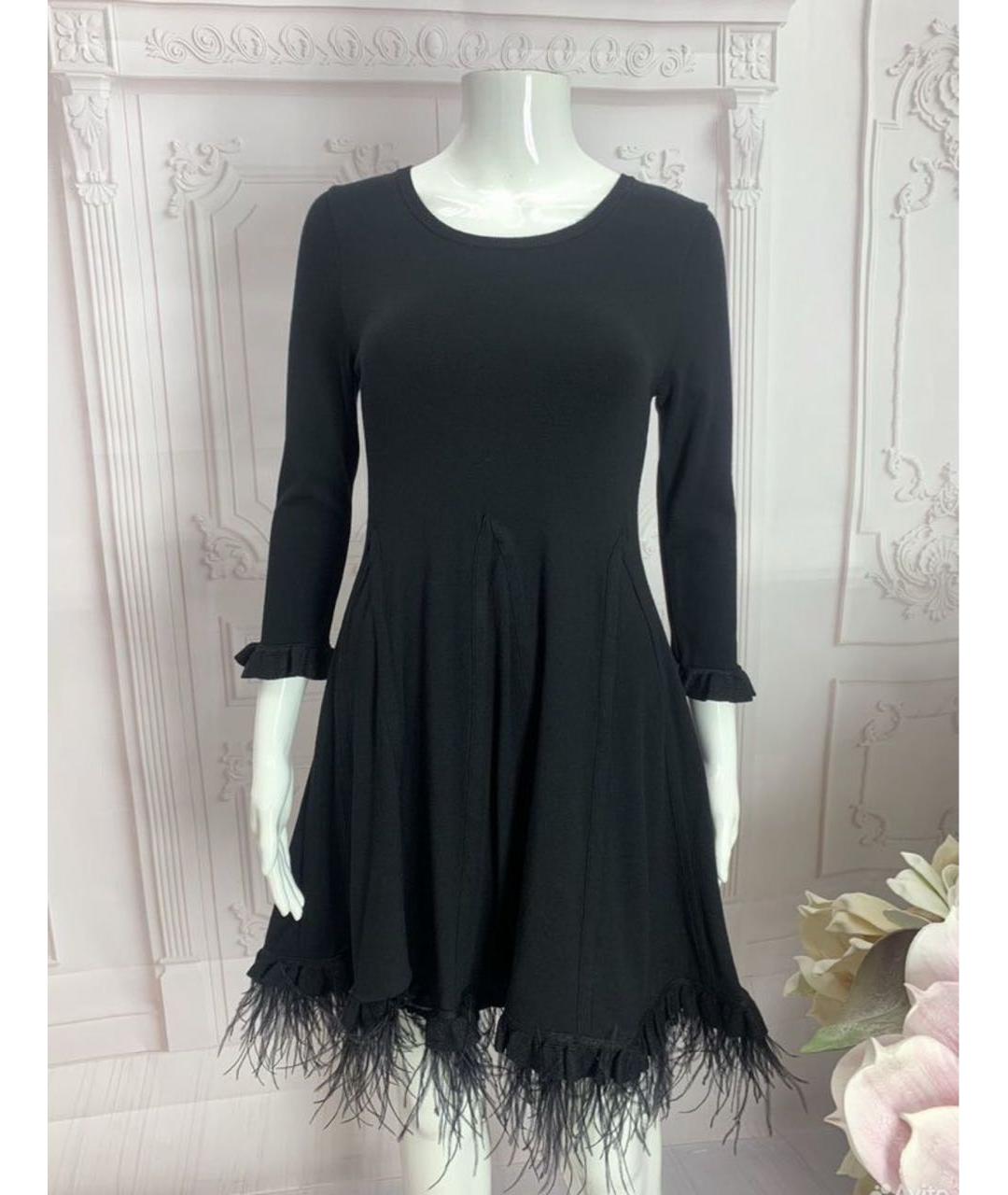 TWIN-SET Черное вискозное платье, фото 5