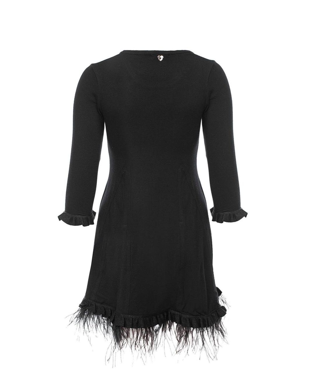 TWIN-SET Черное вискозное платье, фото 2