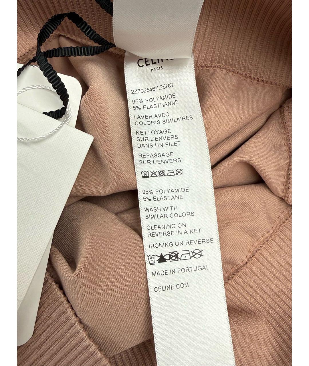 CELINE Розовые полиамидовые спортивные брюки и шорты, фото 6