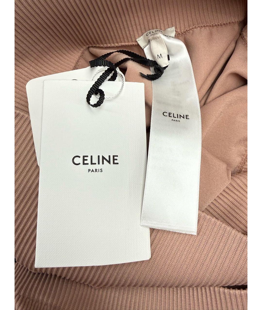 CELINE Розовые полиамидовые спортивные брюки и шорты, фото 5