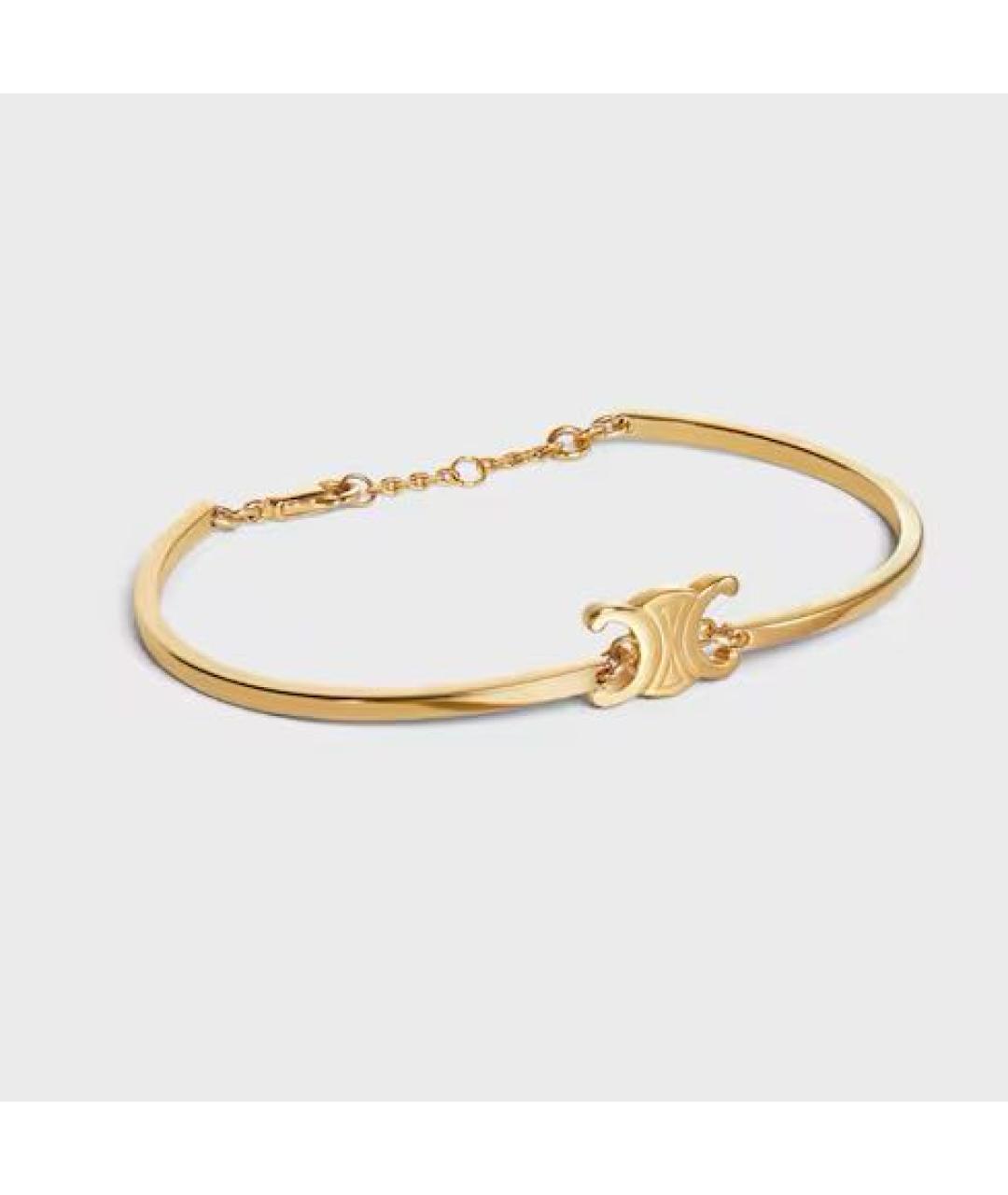 CELINE Золотой латунный браслет, фото 2