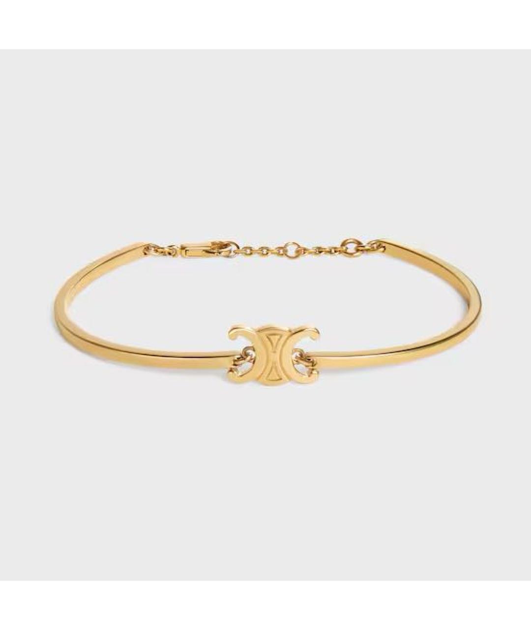 CELINE Золотой латунный браслет, фото 5