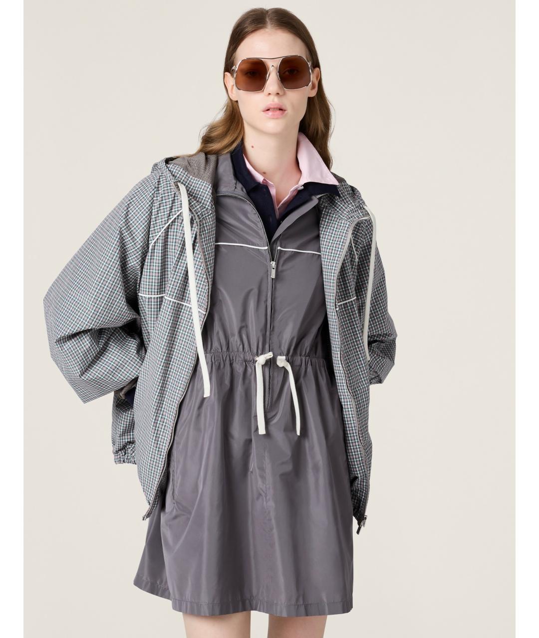 MIU MIU Серое коктейльное платье, фото 2