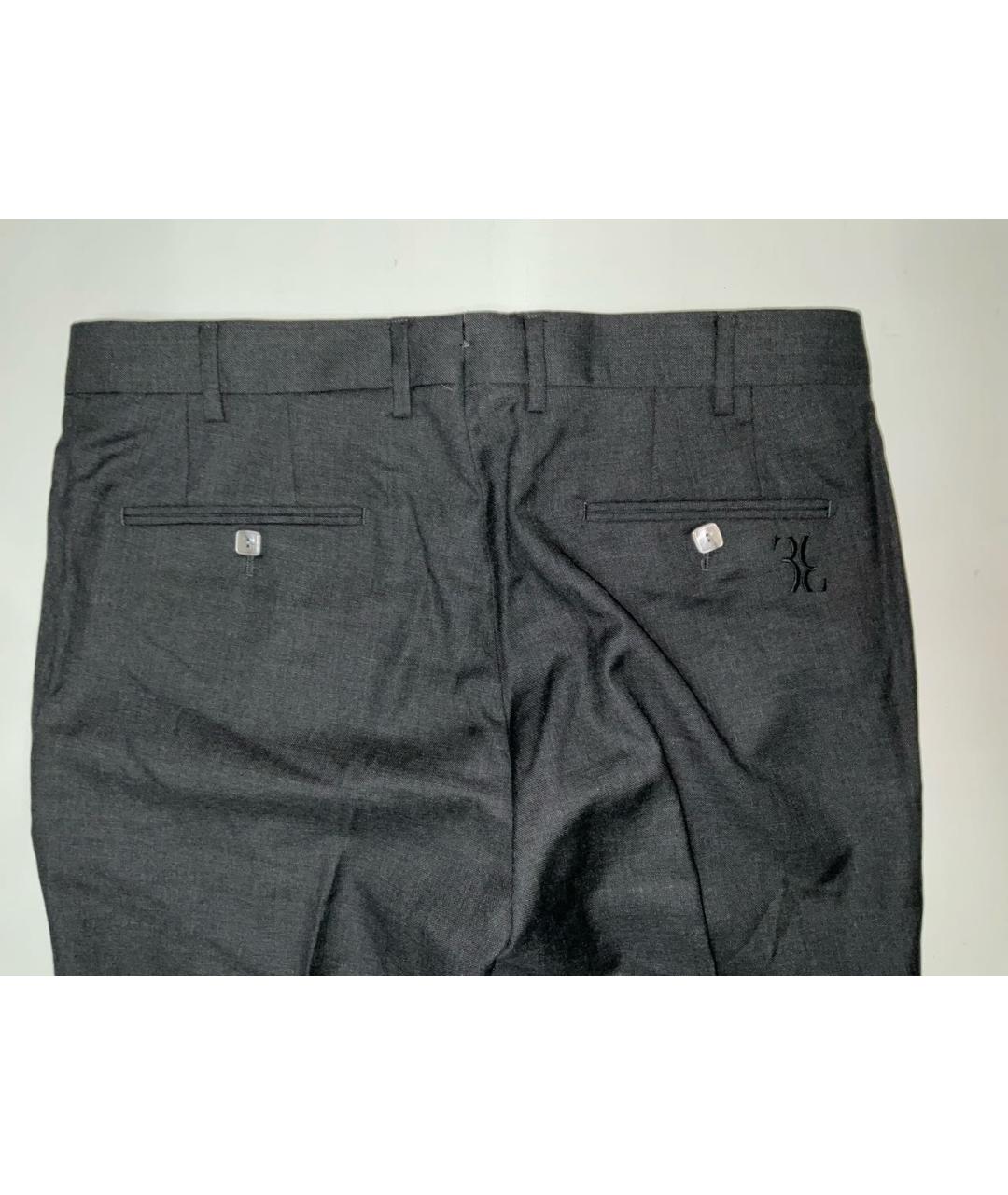 BILLIONAIRE Серые шерстяные классические брюки, фото 7