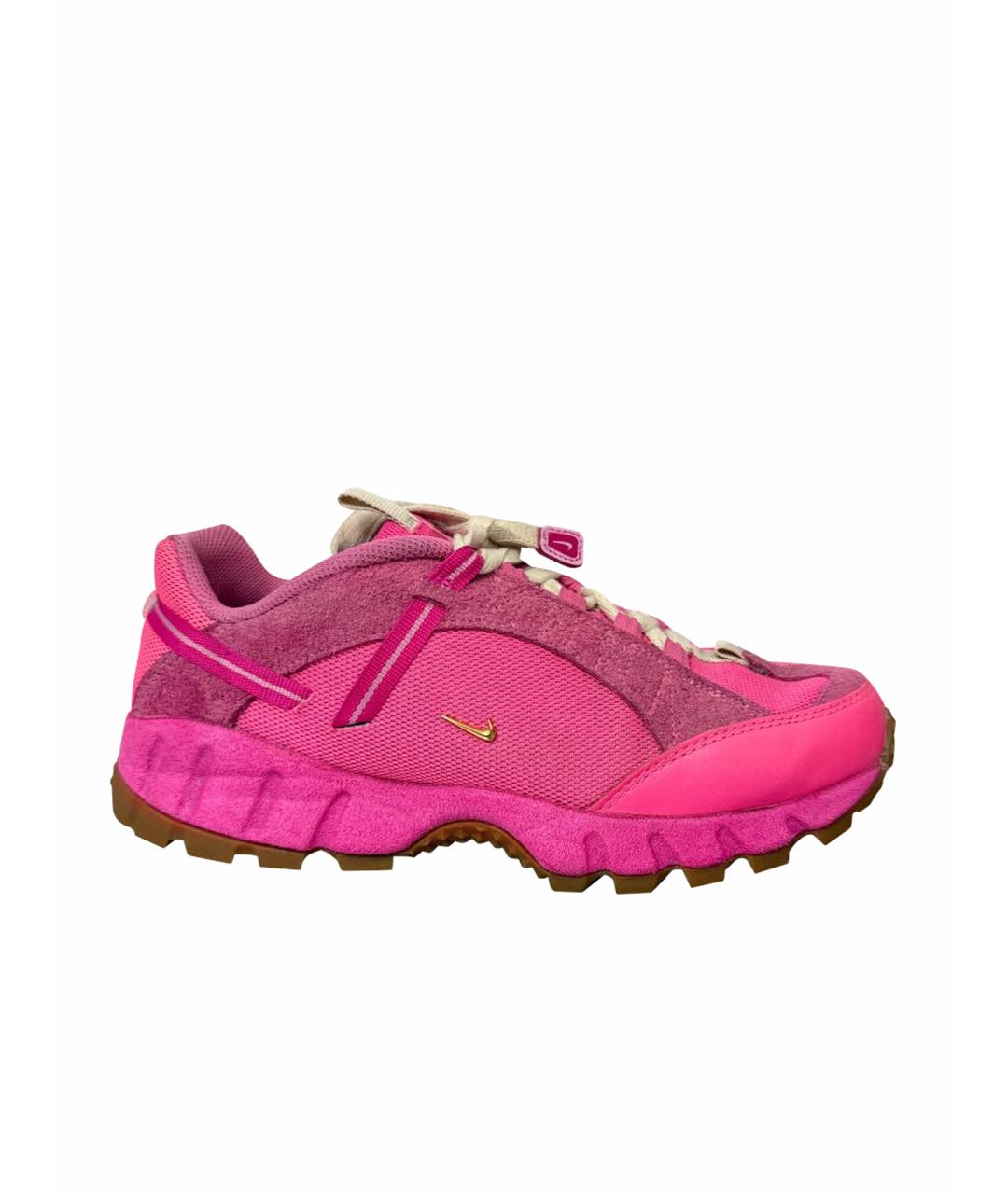 JACQUEMUS Розовые кожаные кроссовки, фото 1