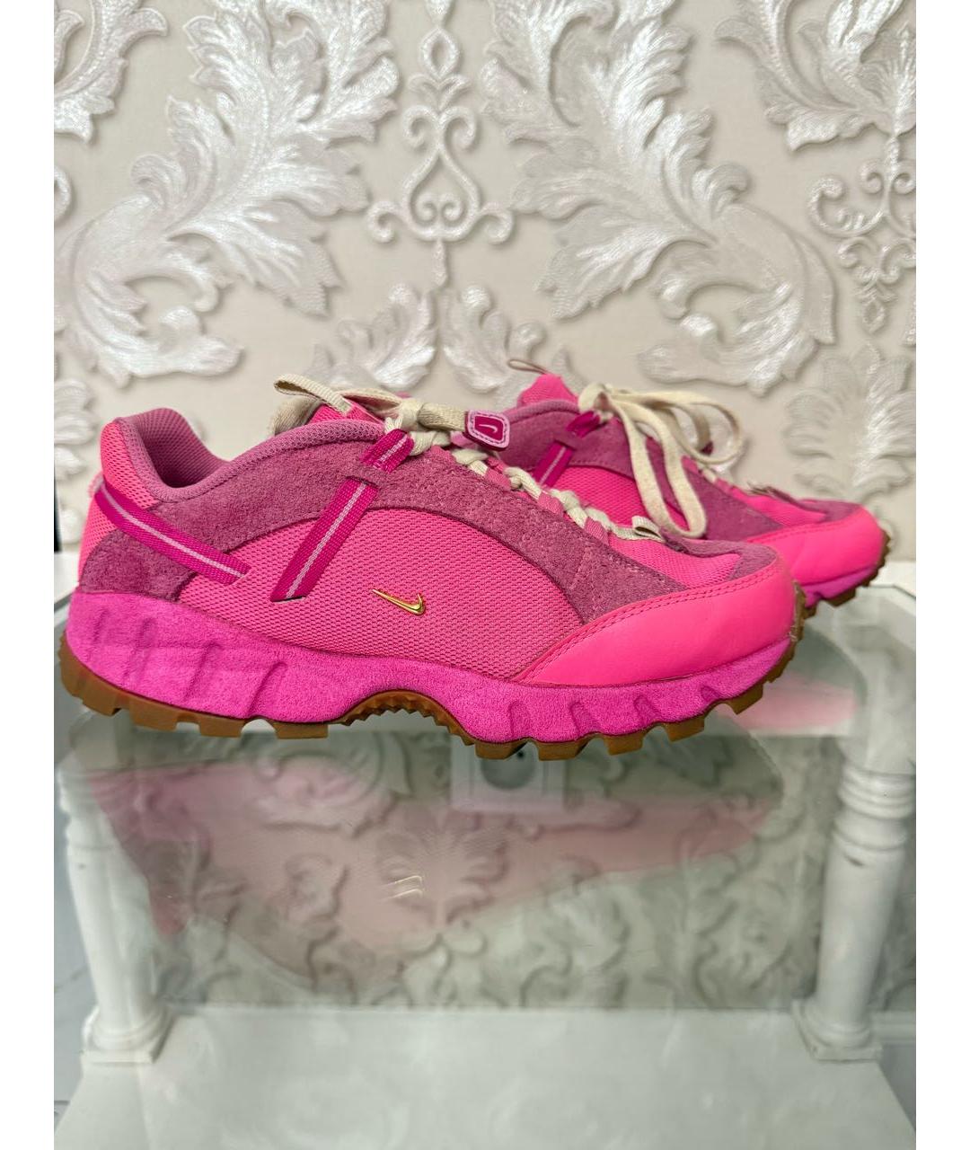 JACQUEMUS Розовые кожаные кроссовки, фото 5