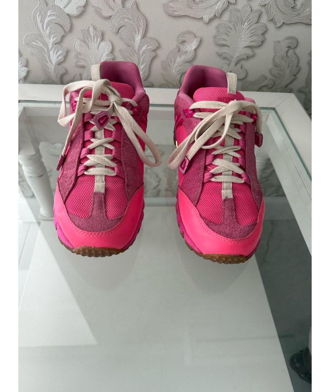 JACQUEMUS Розовые кожаные кроссовки, фото 2