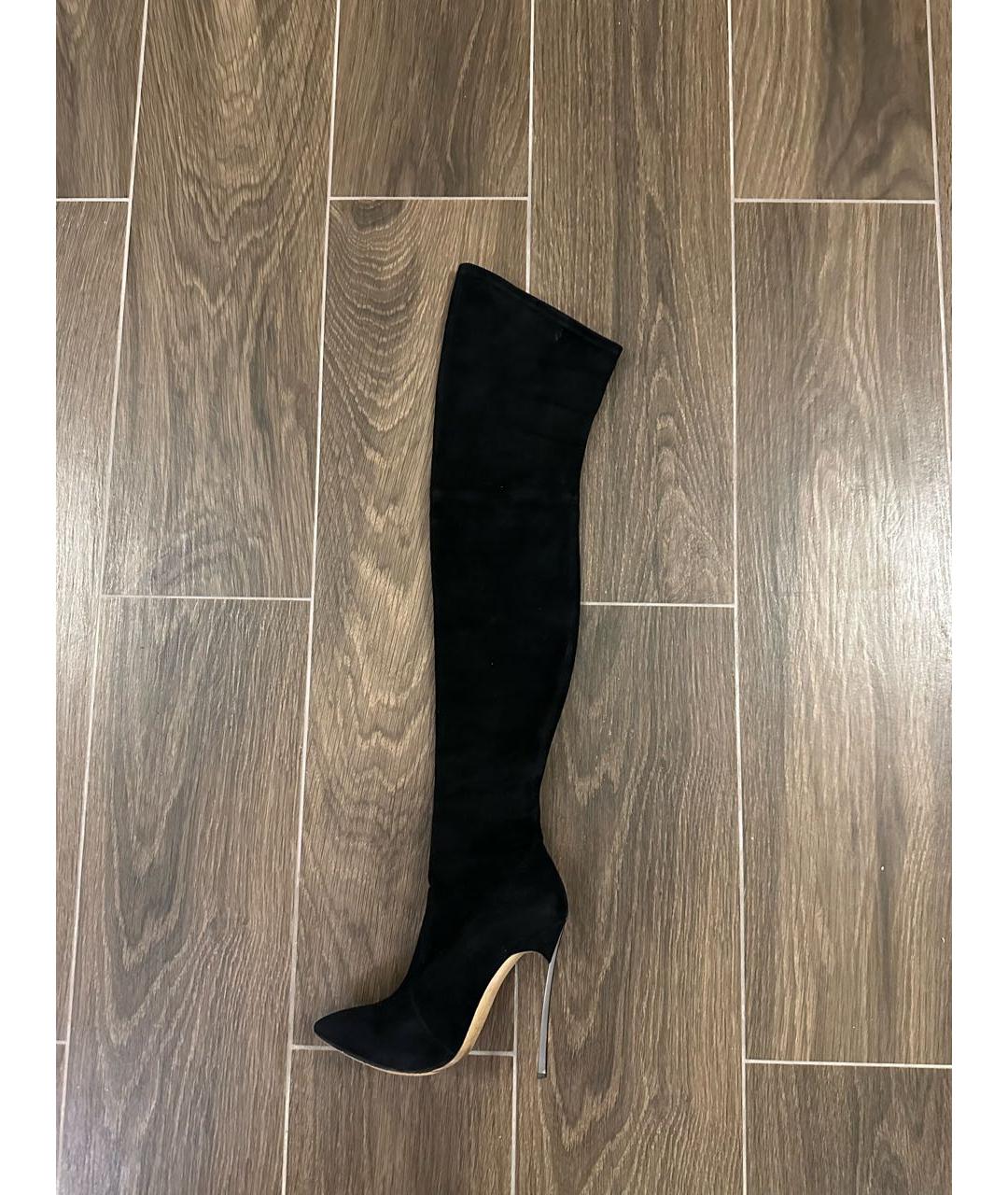 CASADEI Черные замшевые ботфорты, фото 4