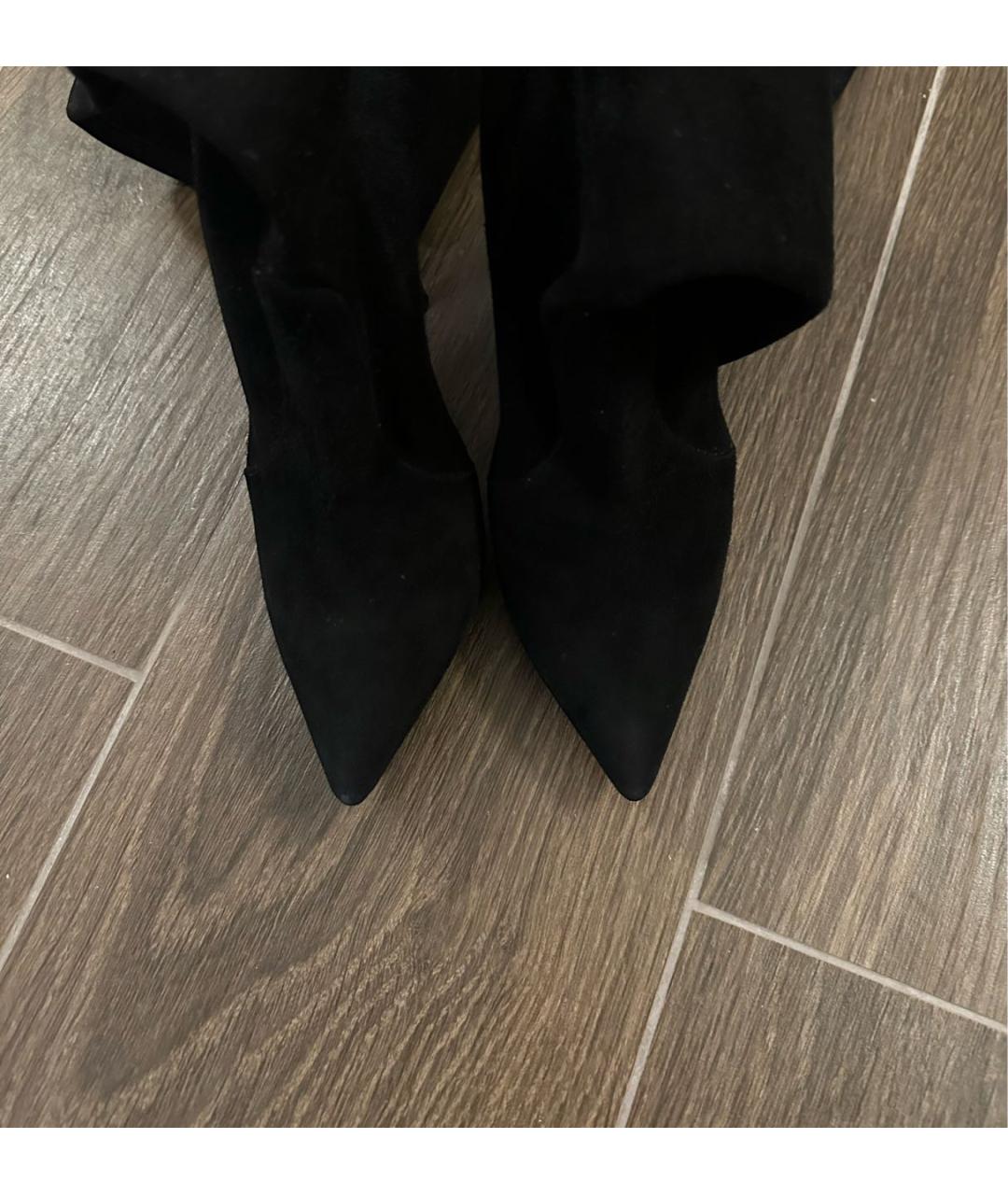 CASADEI Черные замшевые ботфорты, фото 2